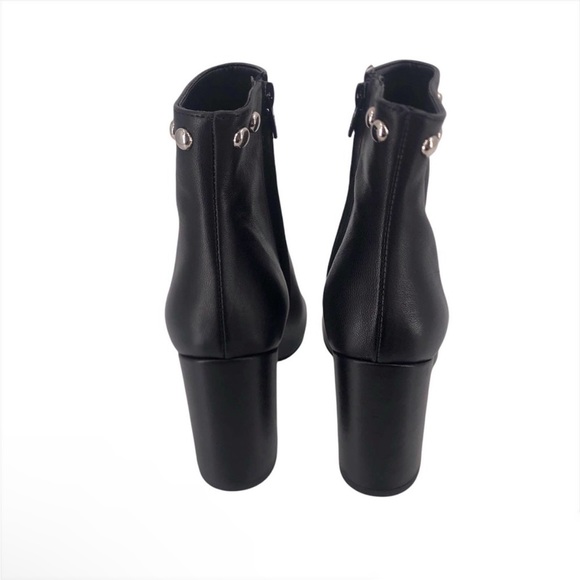 Bianca Di Ankle Bootie Studded Studs Black Leather Womens EU 38 NIB $175 - Picture 6 of 10